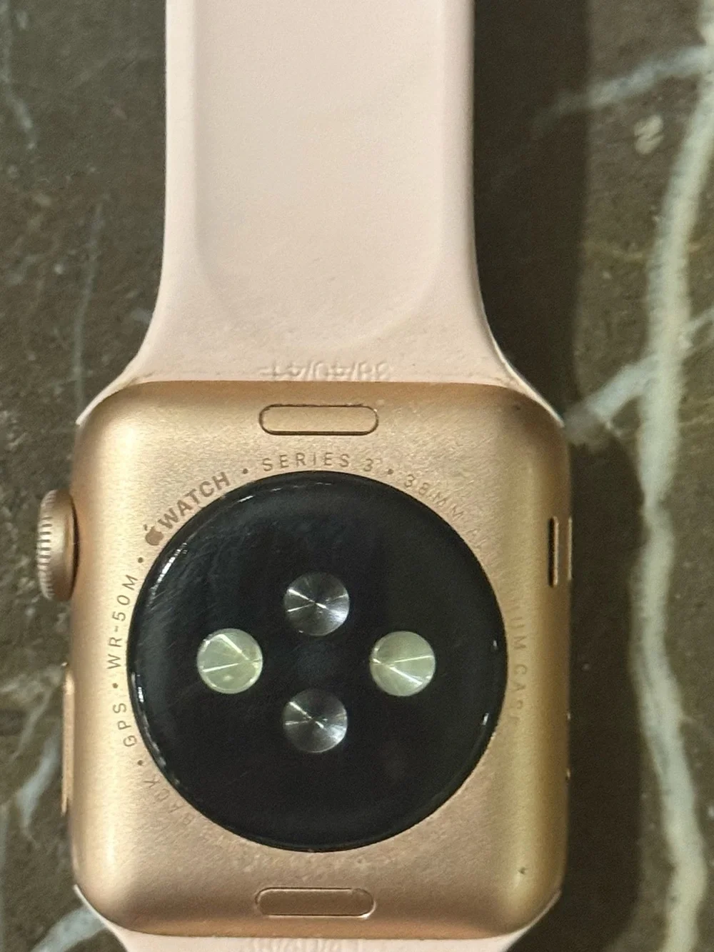 Apple Watch with Pink Sport Band